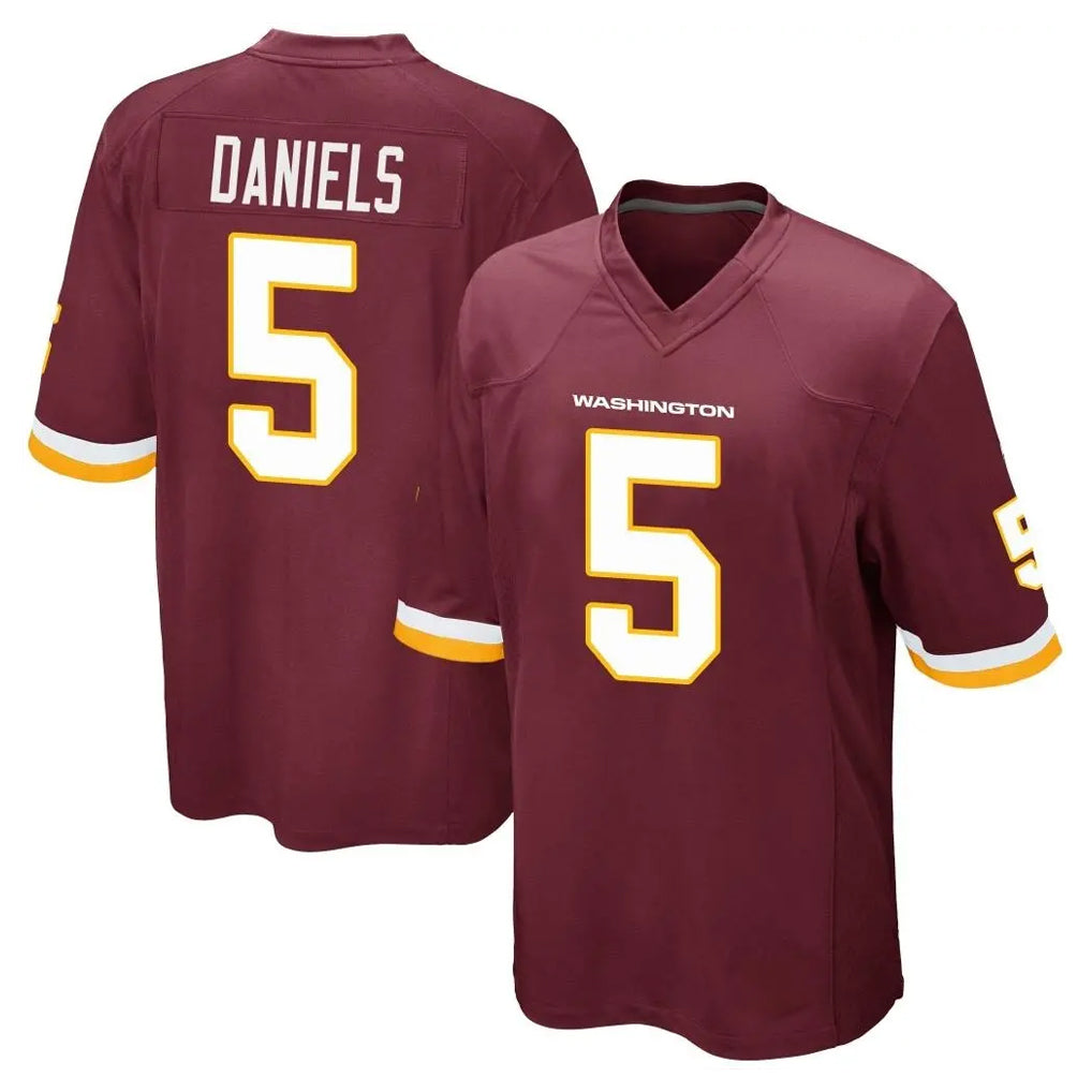 Punc W.Commanders #5 Jayden Daniels Player Burgundy Team Color Home Game Stitched Jerseys