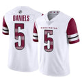 Punc W.Commanders #5 Jayden Daniels Player White Limited Vapor Home Game Stitched Jerseys