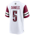 Punc W.Commanders #5 Jayden Daniels White 2024 Draft First Round Pick Player Game Stitched Jersey