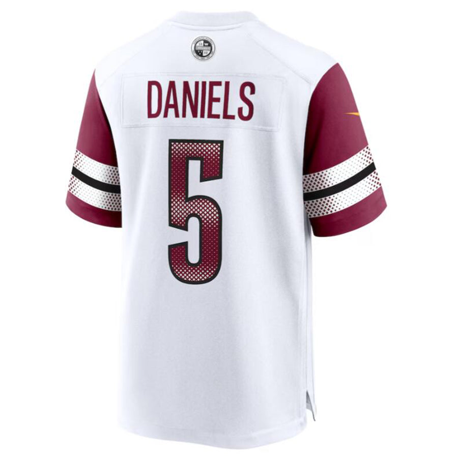 Punc W.Commanders #5 Jayden Daniels White 2024 Draft First Round Pick Player Game Stitched Jersey