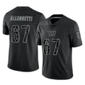 Punc W.Commanders #67 Nick Allegretti Player Black Limited Reflective Home Game Stitched Jerseys