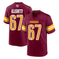 Punc W.Commanders #67 Nick Allegretti Player Burgundy Home Game Stitched Jerseys
