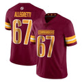 Punc W.Commanders #67 Nick Allegretti Player Burgundy Limited Vapor Home Game Stitched Jerseys