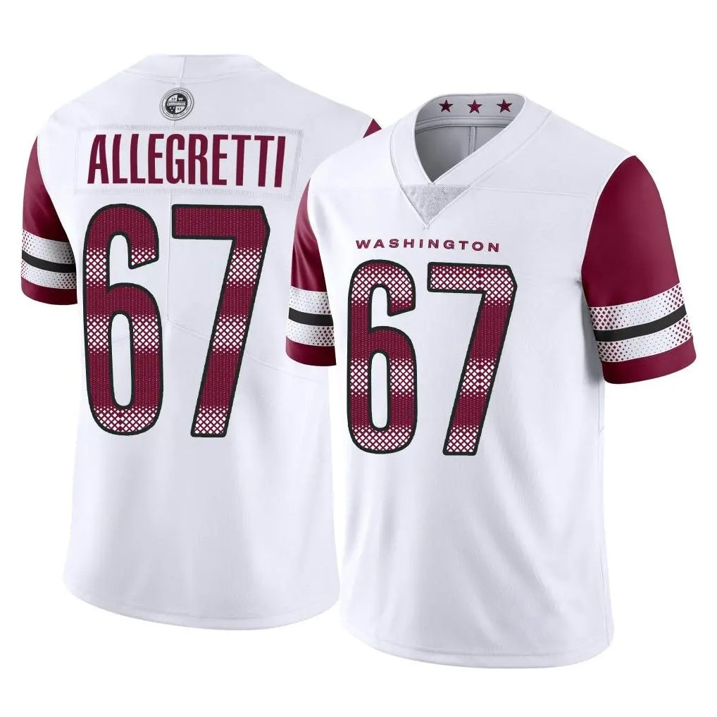 Punc W.Commanders #67 Nick Allegretti Player White Limited Vapor Home Game Stitched Jerseys