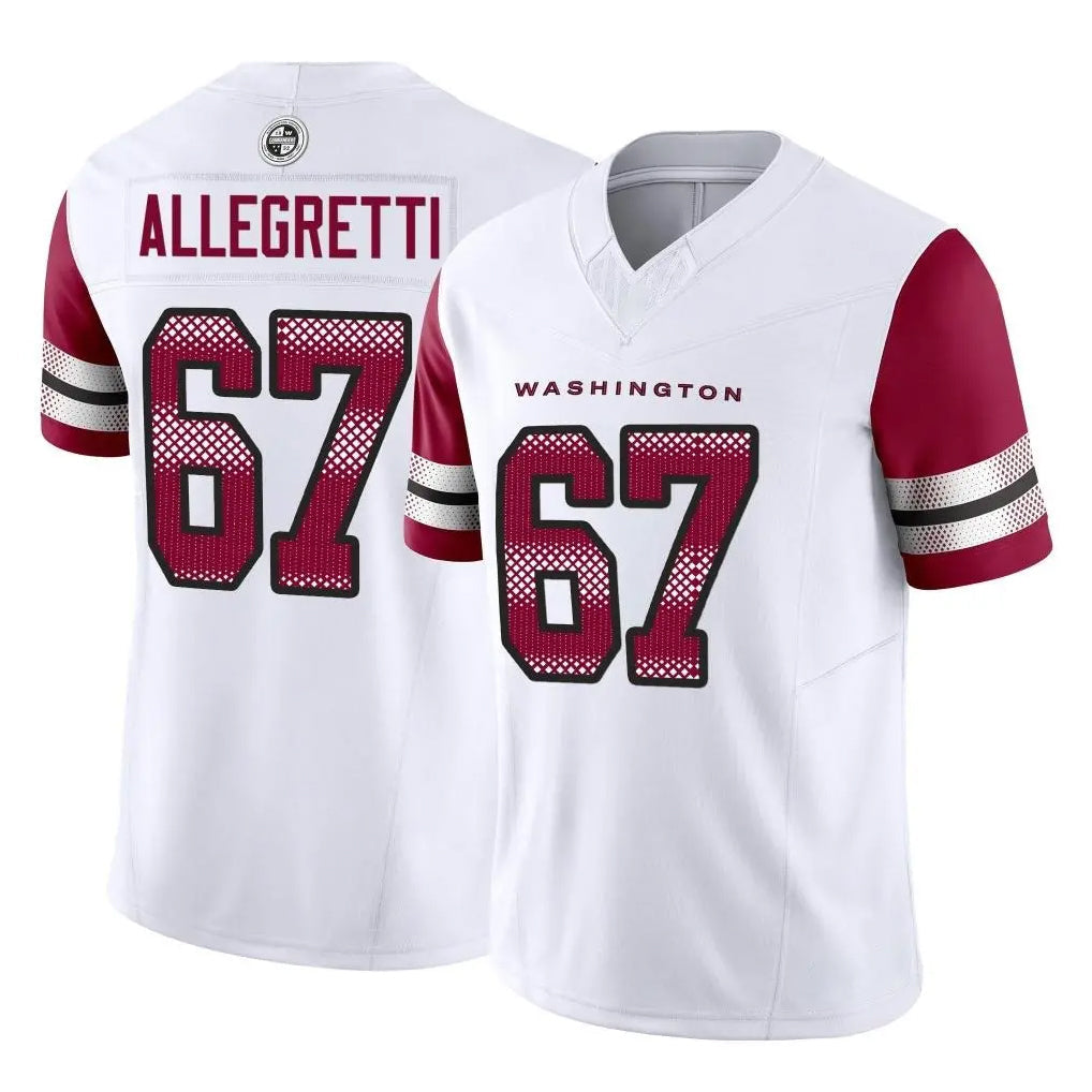 Punc W.Commanders #67 Nick Allegretti Player White Vapor F.U.S.E. Limited Home Game Stitched Jerseys
