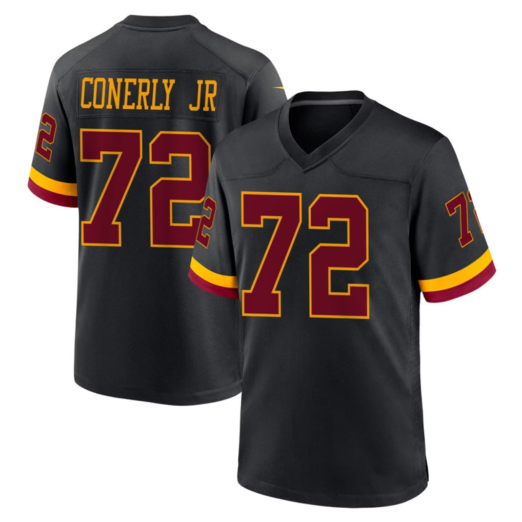 Punc W.Commanders #72 Josh Conerly Jr. Player Black Limited Home Game Stitched Jerseys