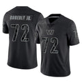 Punc W.Commanders #72 Josh Conerly Jr. Player Black Limited Reflective Home Game Stitched Jerseys