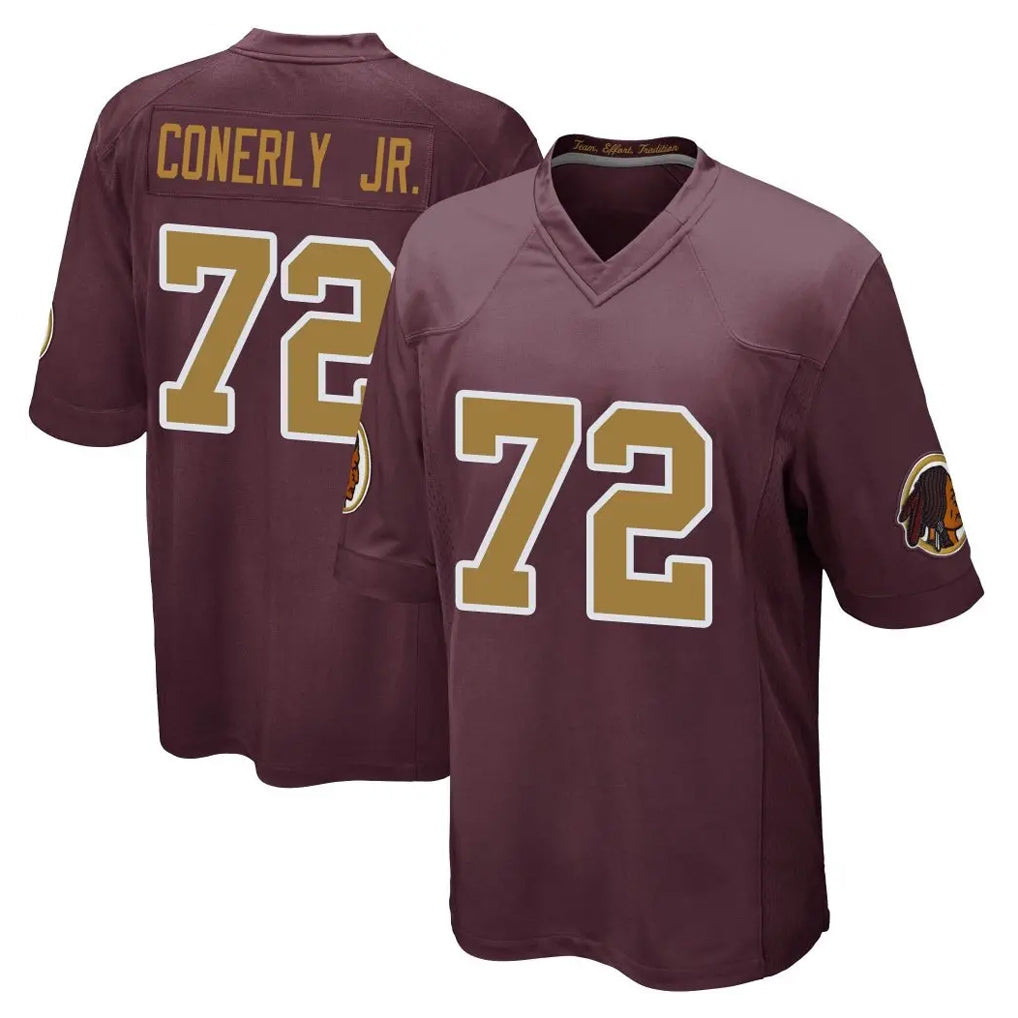 Punc W.Commanders #72 Josh Conerly Jr. Player Burgundy Alternate Home Game Stitched Jerseys