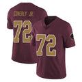 Punc W.Commanders #72 Josh Conerly Jr. Player Burgundy Alternate Vapor Untouchable Home Game Stitched Jerseys