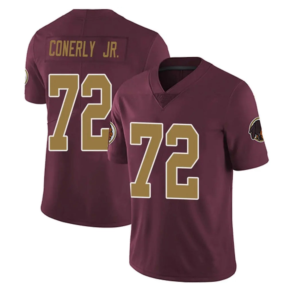 Punc W.Commanders #72 Josh Conerly Jr. Player Burgundy Alternate Vapor Untouchable Home Game Stitched Jerseys