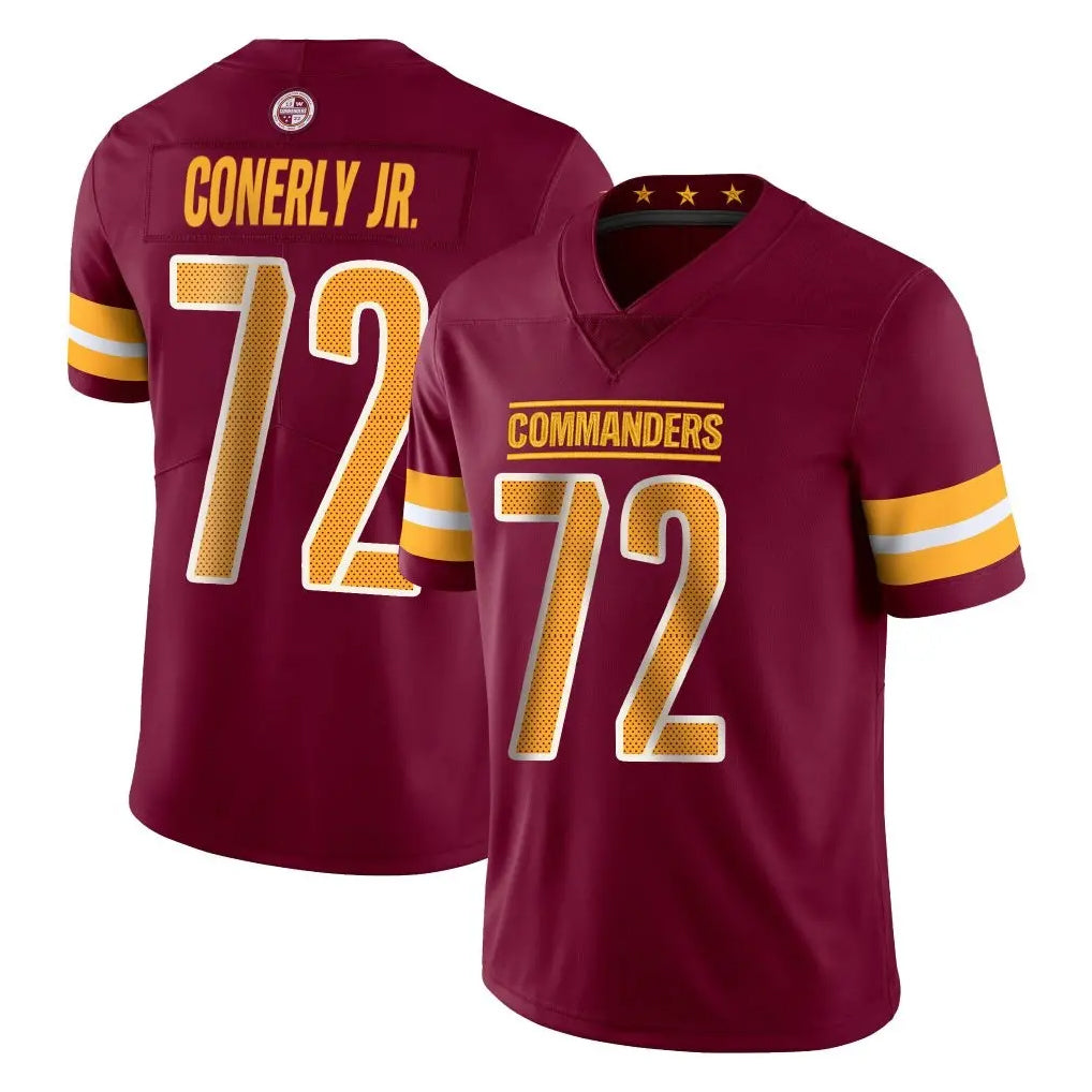 Punc W.Commanders #72 Josh Conerly Jr. Player Burgundy Limited Vapor Home Game Stitched Jerseys