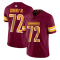 Punc W.Commanders #72 Josh Conerly Jr. Player Burgundy Limited Vapor Home Game Stitched Jerseys