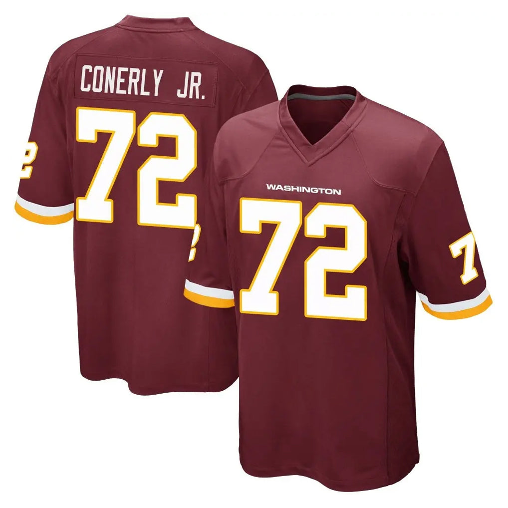 Punc W.Commanders #72 Josh Conerly Jr. Player Burgundy Team Color Home Game Stitched Jerseys