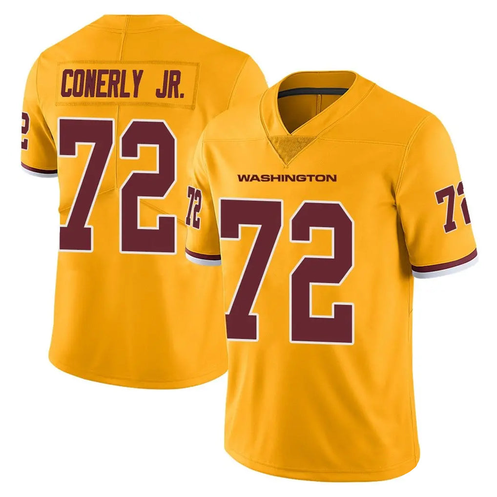 Punc W.Commanders #72 Josh Conerly Jr. Player Gold Limited Color Rush Home Game Stitched Jerseys