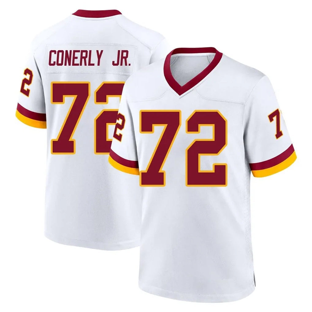 Punc W.Commanders #72 Josh Conerly Jr. Player White Home Game Stitched Jerseys