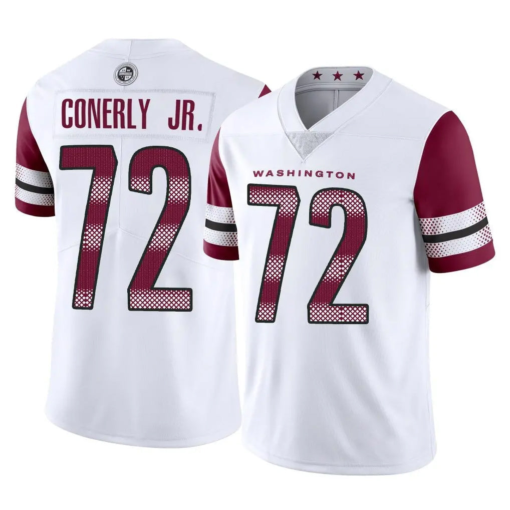 Punc W.Commanders #72 Josh Conerly Jr. Player White Limited Vapor Home Game Stitched Jerseys