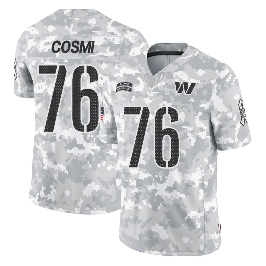 Punc W.Commanders #76 Sam Cosmi Player Arctic Camo Limited Salute To Service Home Game Stitched Jerseys
