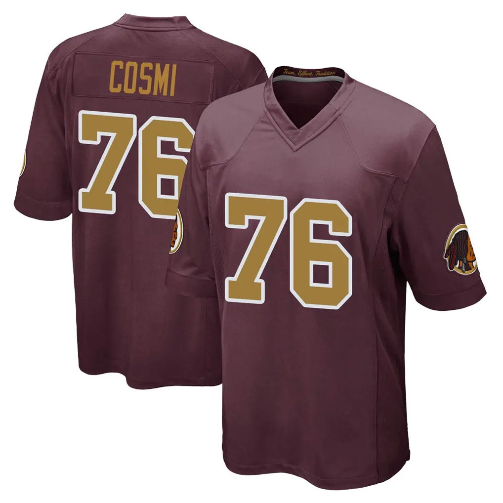 Punc W.Commanders #76 Sam Cosmi Player Burgundy Alternate Home Game Stitched Jerseys