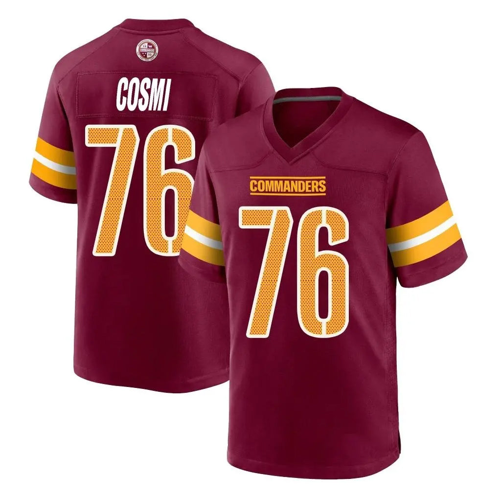 Punc W.Commanders #76 Sam Cosmi Player Burgundy Home Game Stitched Jerseys