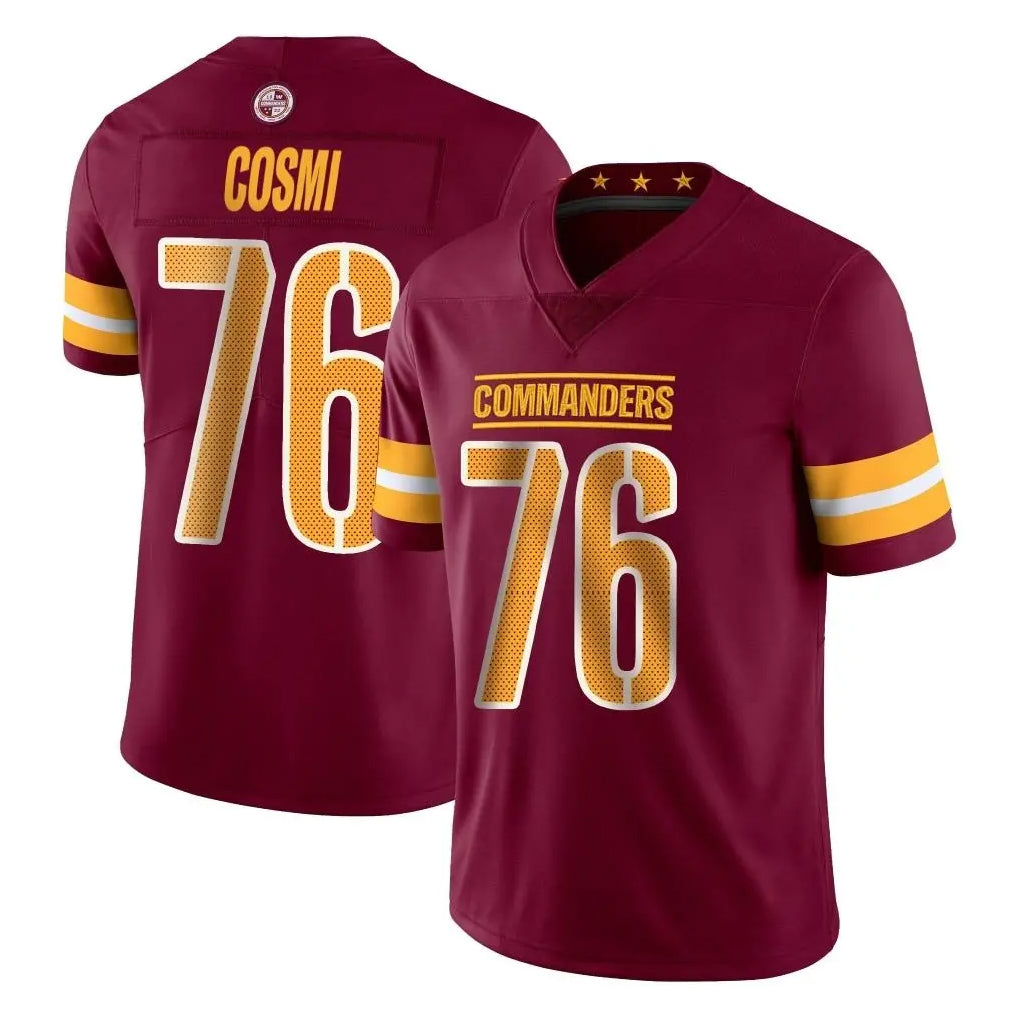 Punc W.Commanders #76 Sam Cosmi Player Burgundy Limited Vapor Home Game Stitched Jerseys