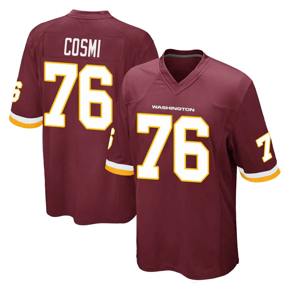 Punc W.Commanders #76 Sam Cosmi Player Burgundy Team Color Home Game Stitched Jerseys