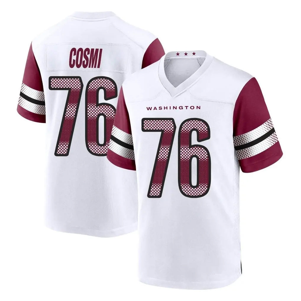 Punc W.Commanders #76 Sam Cosmi Player White Game Home Stitched Jerseys