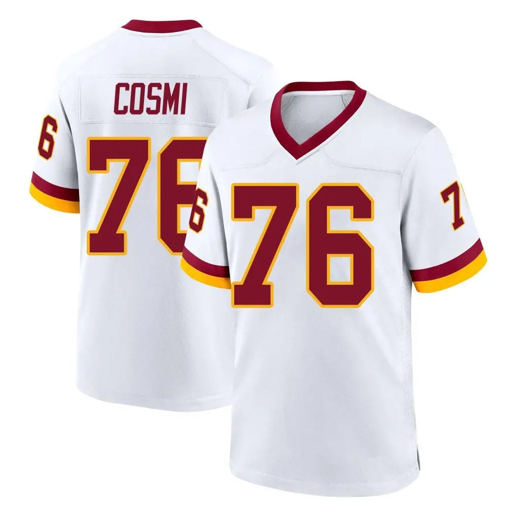 Punc W.Commanders #76 Sam Cosmi Player White Home Game Stitched Jerseys
