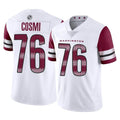 Punc W.Commanders #76 Sam Cosmi Player White Limited Vapor Home Game Stitched Jerseys