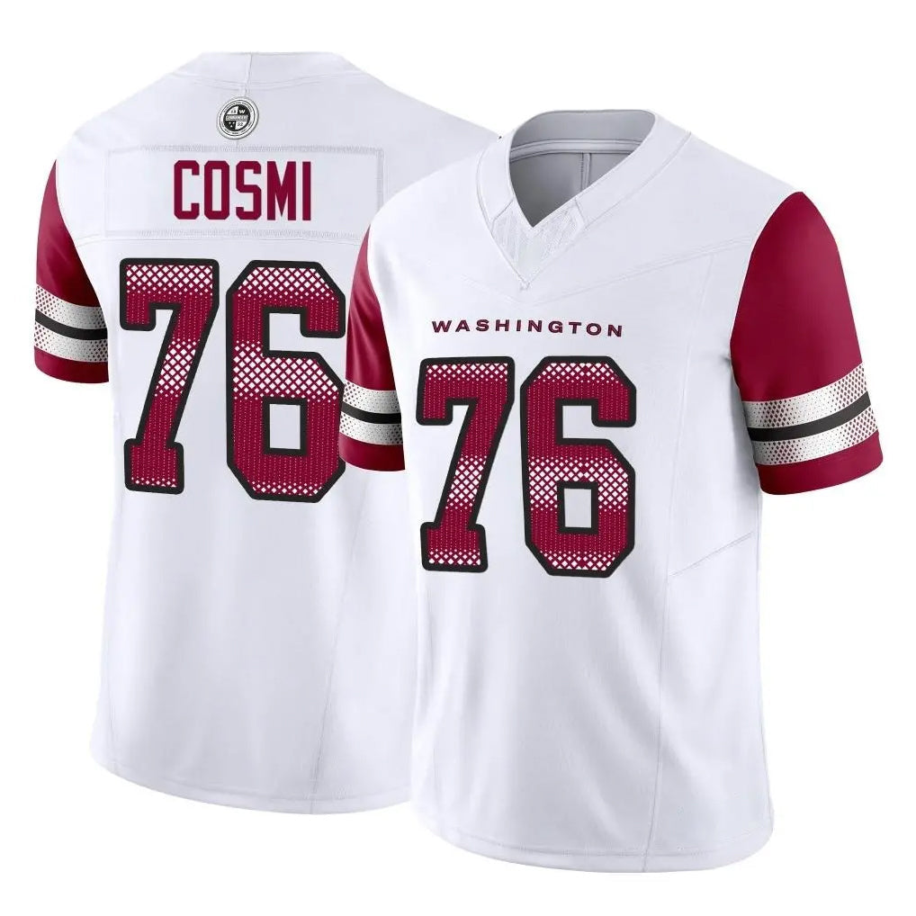 Punc W.Commanders #76 Sam Cosmi Player White Vapor F.U.S.E. Limited Home Game Stitched Jerseys