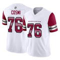 Punc W.Commanders #76 Sam Cosmi Player White Vapor F.U.S.E. Limited Home Game Stitched Jerseys