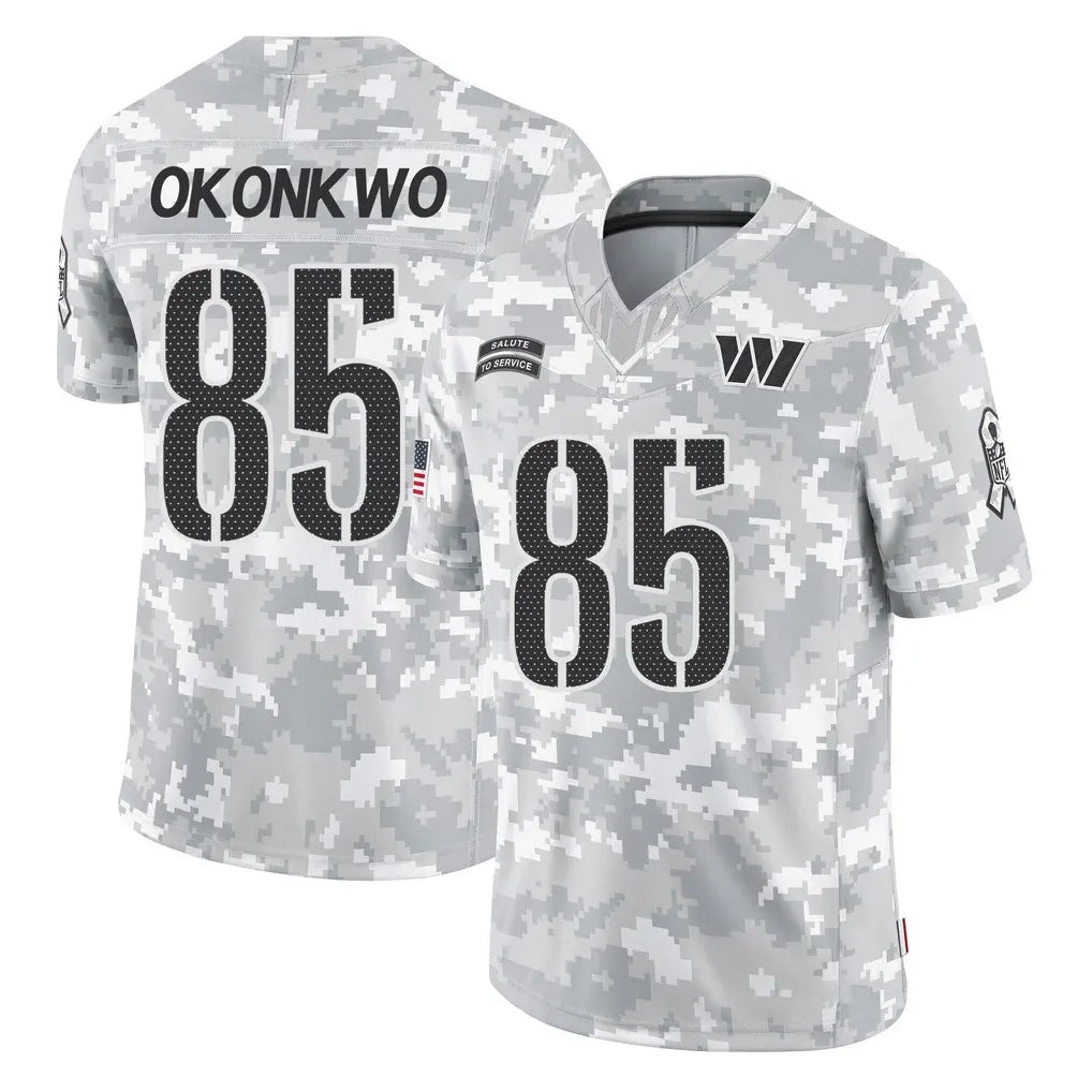 Punc W.Commanders #85 Chig Okonkwo Player Arctic Camo Limited Salute To Service Home Game Stitched Jerseys