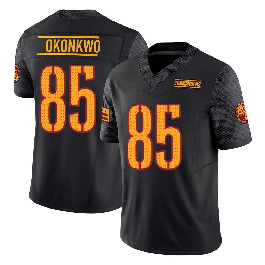 Punc W.Commanders #85 Chig Okonkwo Player Black Limited Vapor F.U.S.E. Home Game Stitched Jerseys
