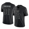 Punc W.Commanders #90 Charles Omenihu Player Black Limited Reflective Home Game Stitched Jerseys