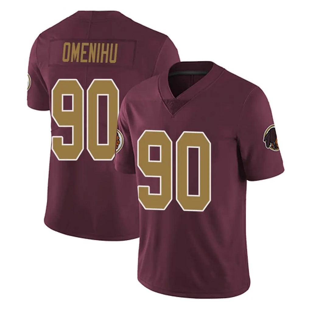 Punc W.Commanders #90 Charles Omenihu Player Burgundy Alternate Vapor Untouchable Home Game Stitched Jerseys