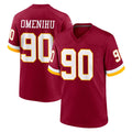 Punc W.Commanders #90 Charles Omenihu Player Burgundy Game Home Stitched Jerseys