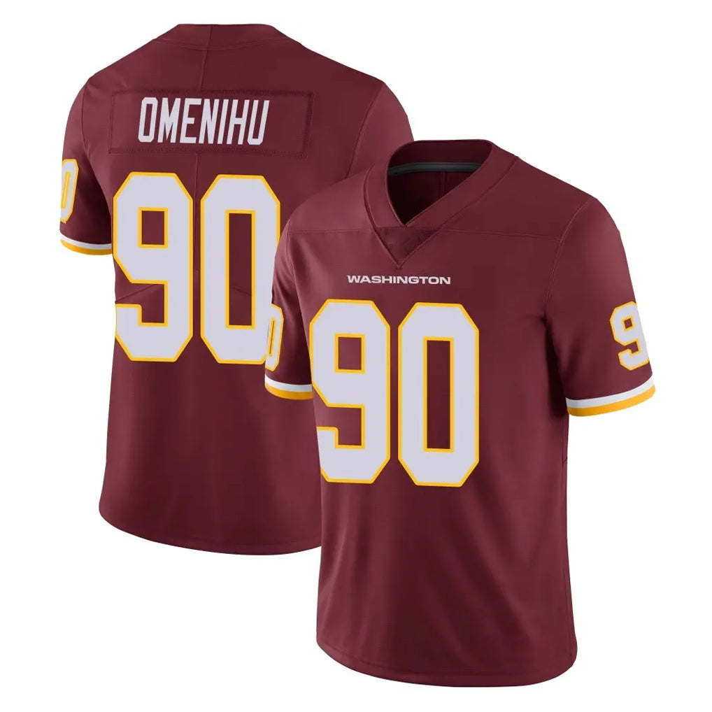 Punc W.Commanders #90 Charles Omenihu Player Burgundy Limited Team Color Vapor Untouchable Home Game Stitched Jerseys