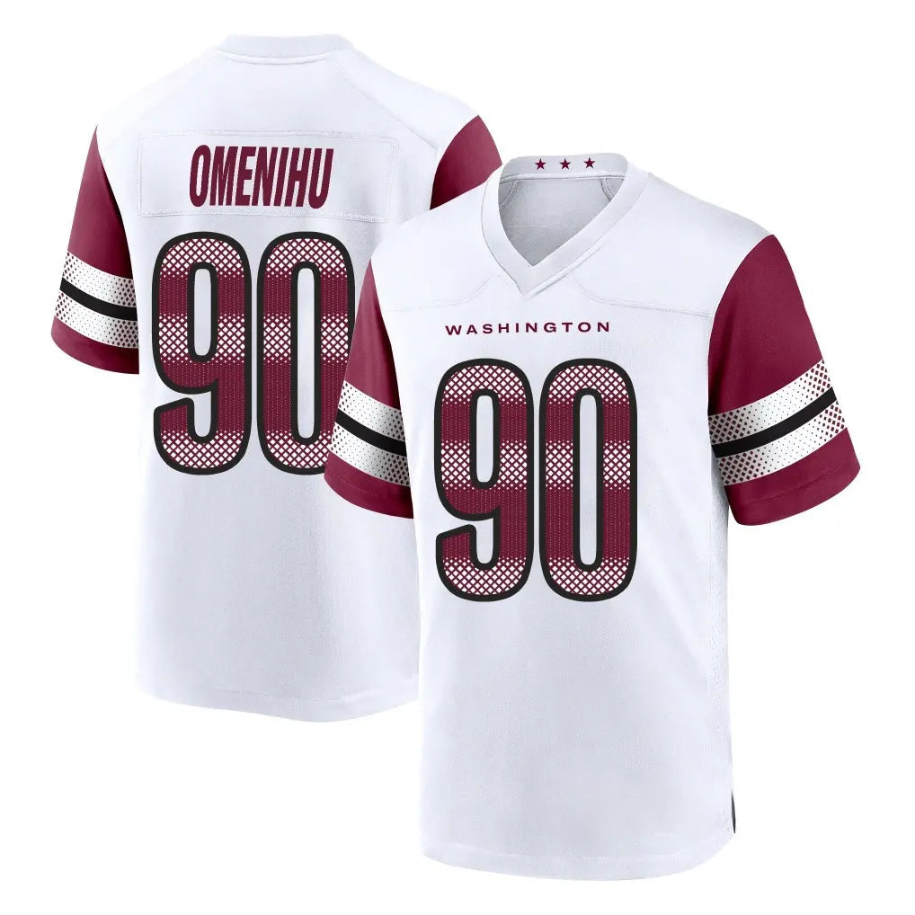 Punc W.Commanders #90 Charles Omenihu Player White Game Home Stitched Jerseys