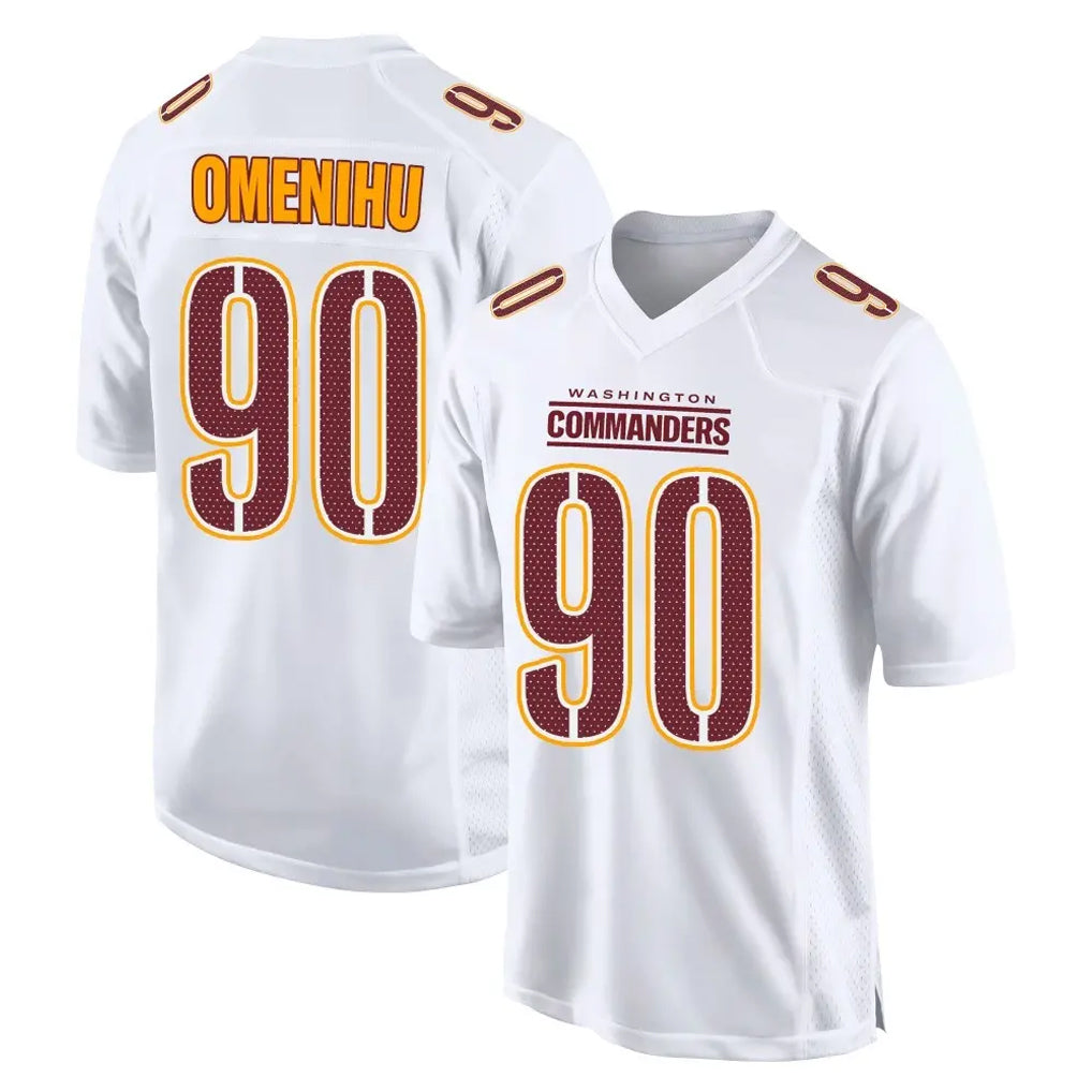 Punc W.Commanders #90 Charles Omenihu Player White Tundra Fashion Home Game Stitched Jerseys