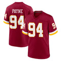 Punc W.Commanders #94 Daron Payne Player Burgundy Game Home Stitched Jerseys