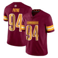 Punc W.Commanders #94 Daron Payne Player Burgundy Limited Vapor Home Game Stitched Jerseys