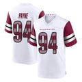 Punc W.Commanders #94 Daron Payne Player White Game Home Stitched Jerseys