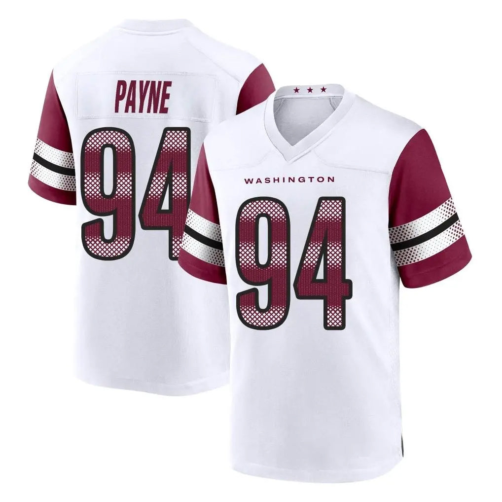 Punc W.Commanders #94 Daron Payne Player White Game Home Stitched Jerseys