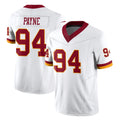 Punc W.Commanders #94 Daron Payne Player White Limited Vapor F.U.S.E. Home Game Stitched Jerseys