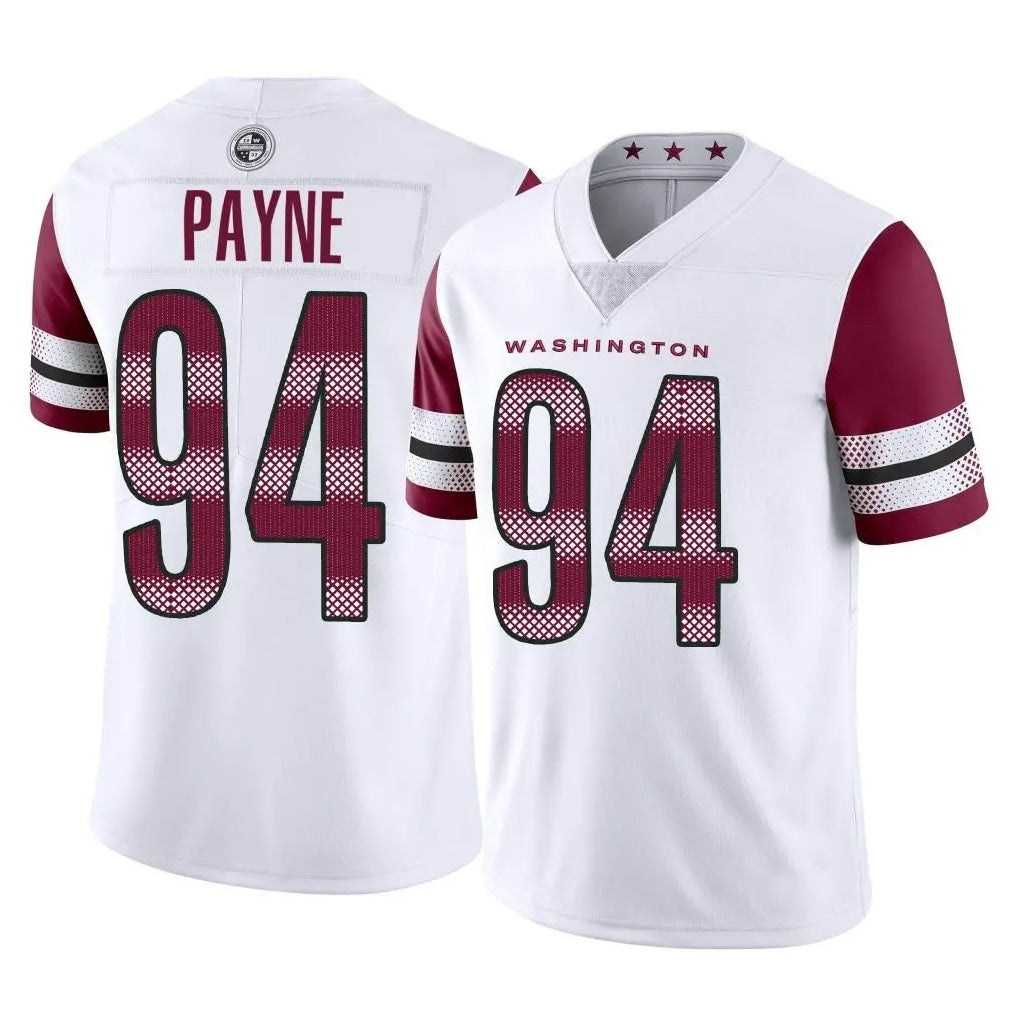 Punc W.Commanders #94 Daron Payne Player White Limited Vapor Home Game Stitched Jerseys