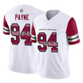 Punc W.Commanders #94 Daron Payne Player White Vapor F.U.S.E. Limited Home Game Stitched Jerseys