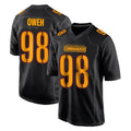 Punc W.Commanders #98 Odafe Oweh Player Black Carbon Fashion Home Game Stitched Jerseys