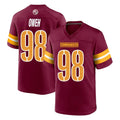 Punc W.Commanders #98 Odafe Oweh Player Burgundy Home Game Stitched Jerseys