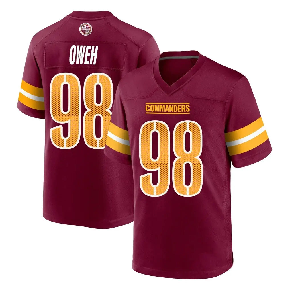 Punc W.Commanders #98 Odafe Oweh Player Burgundy Home Game Stitched Jerseys