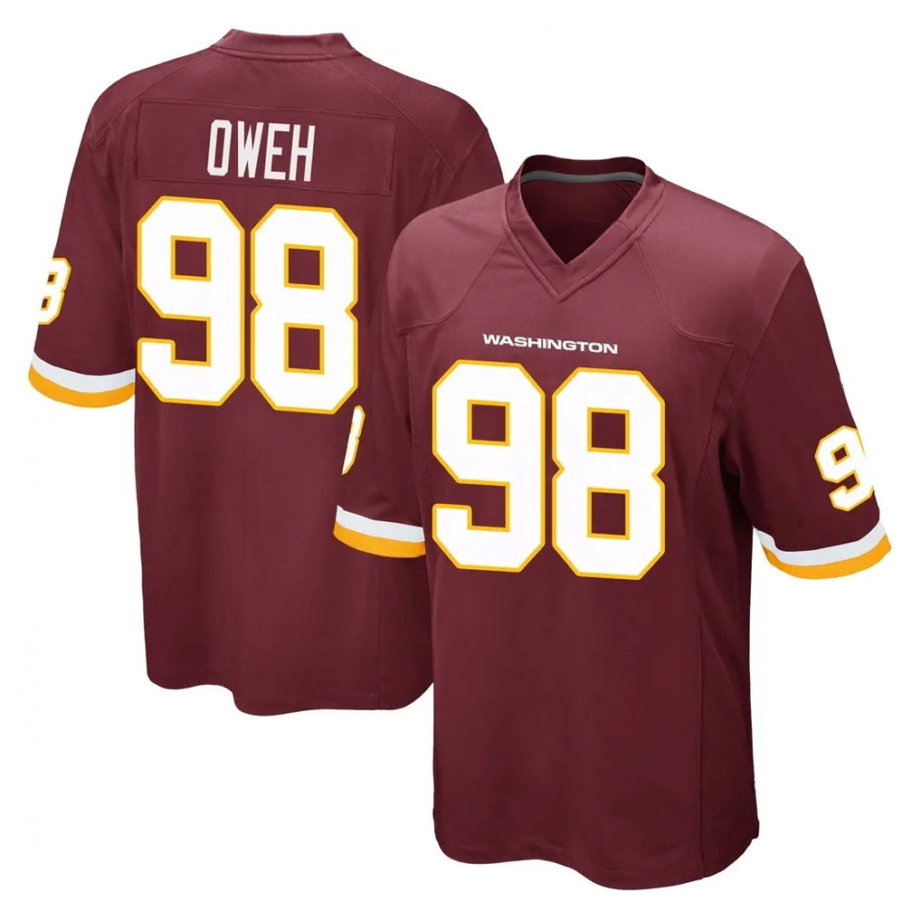 Punc W.Commanders #98 Odafe Oweh Player Burgundy Team Color Home Game Stitched Jerseys