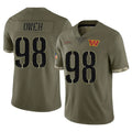 Punc W.Commanders #98 Odafe Oweh Player Olive Salute To Service Limited Home Game Stitched Jerseys